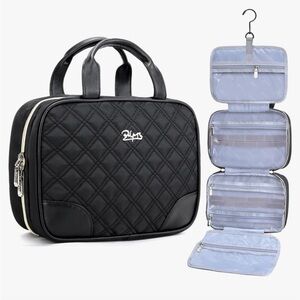 BOYATU Travel Toiletry Bag Hanging Makeup Bag: Large Capacity. Black. NWT